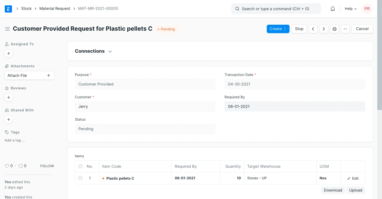 CustomerProvidedItems CustomerProvidedItems