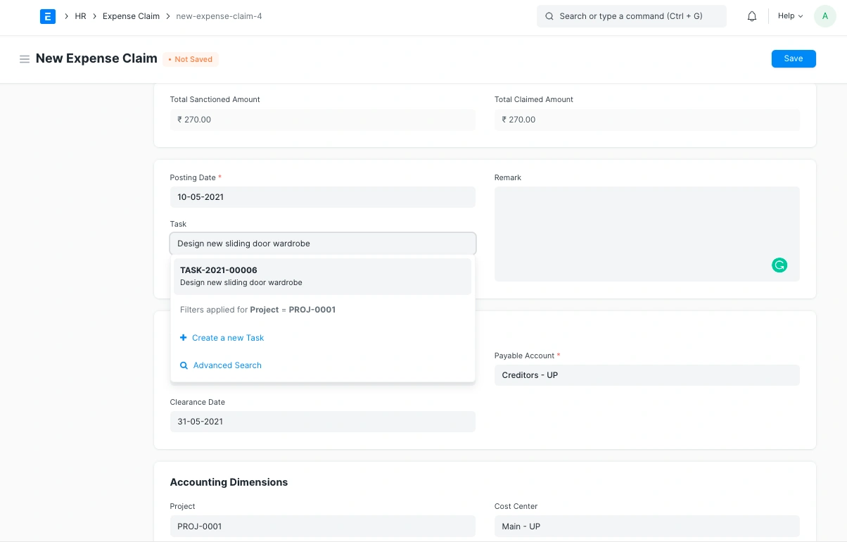 expense claim expense claim