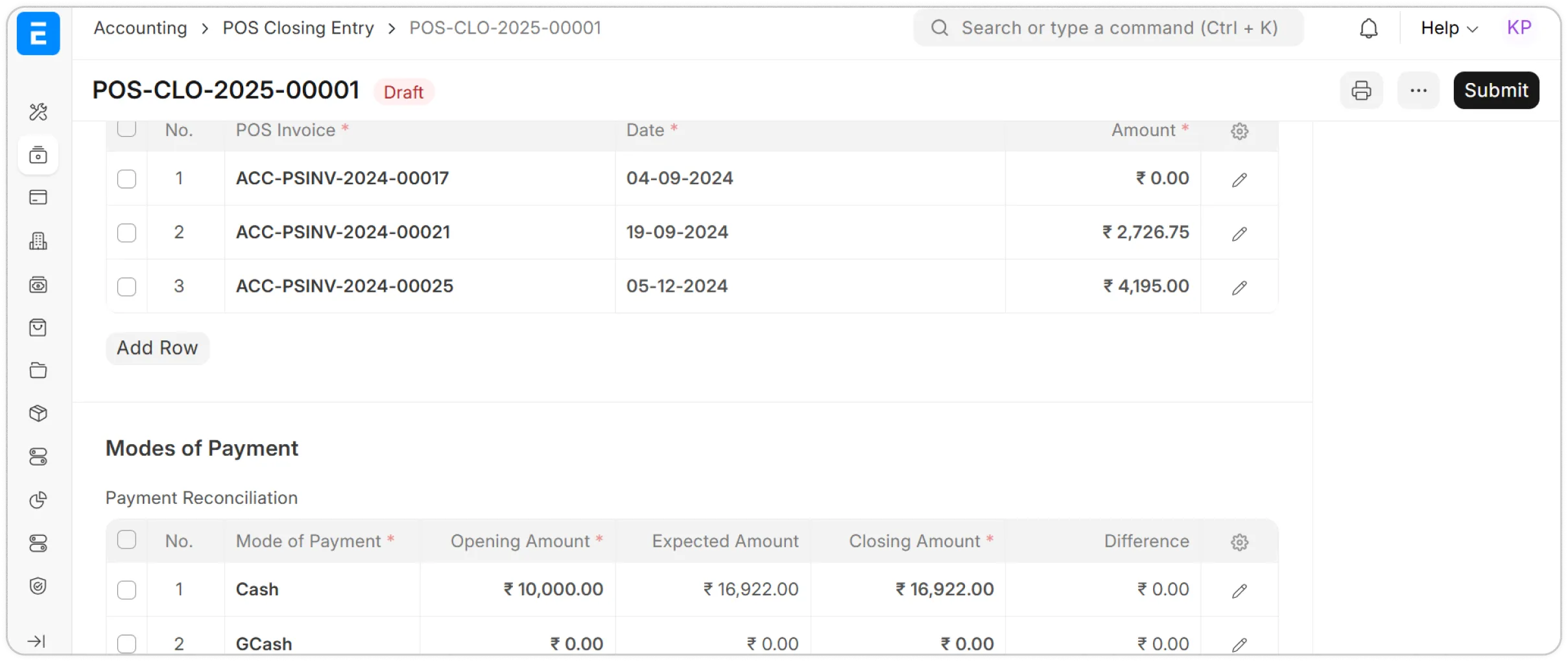Cash & Sales Reconciliation Cash & Sales Reconciliation