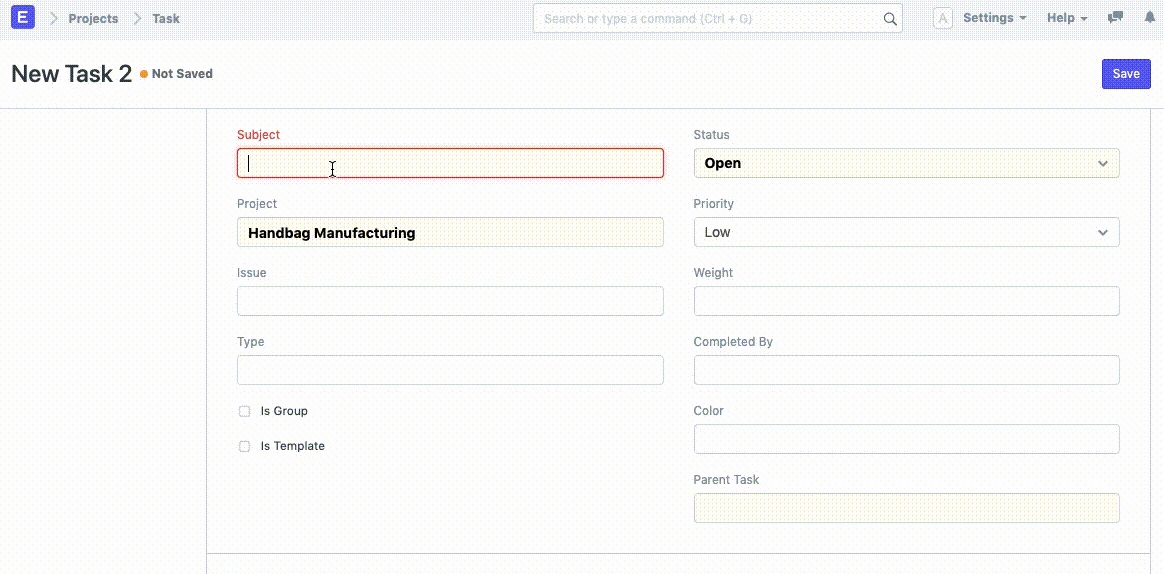 كيفية إنشاء مهمة كيفية إنشاء مهمة