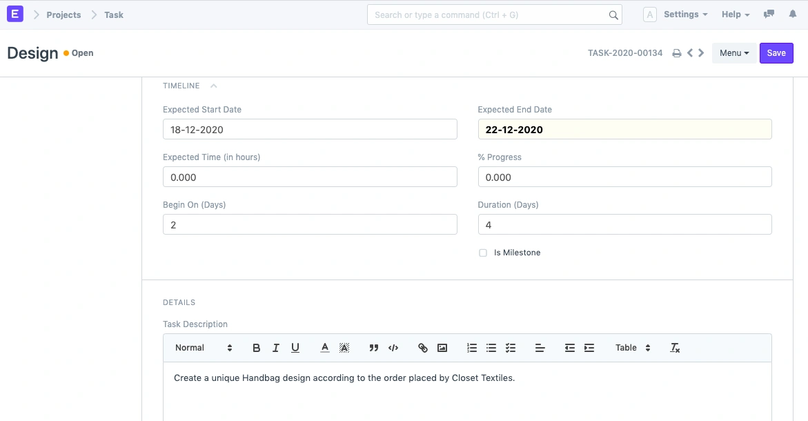 الجدول الزمني والتفاصيل 