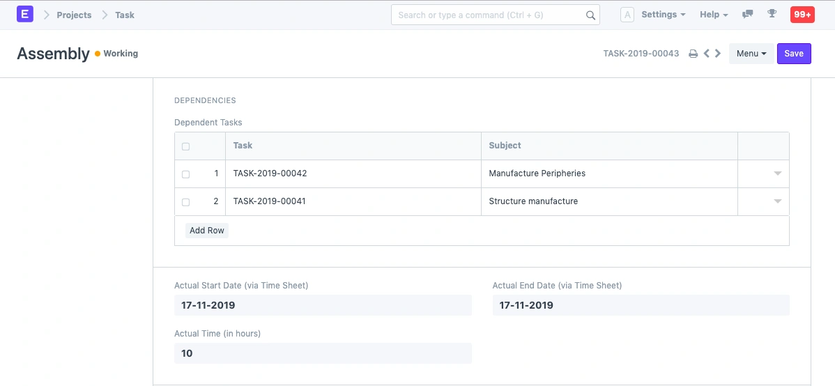 المهام المعتمدة والوقت الفعلي 