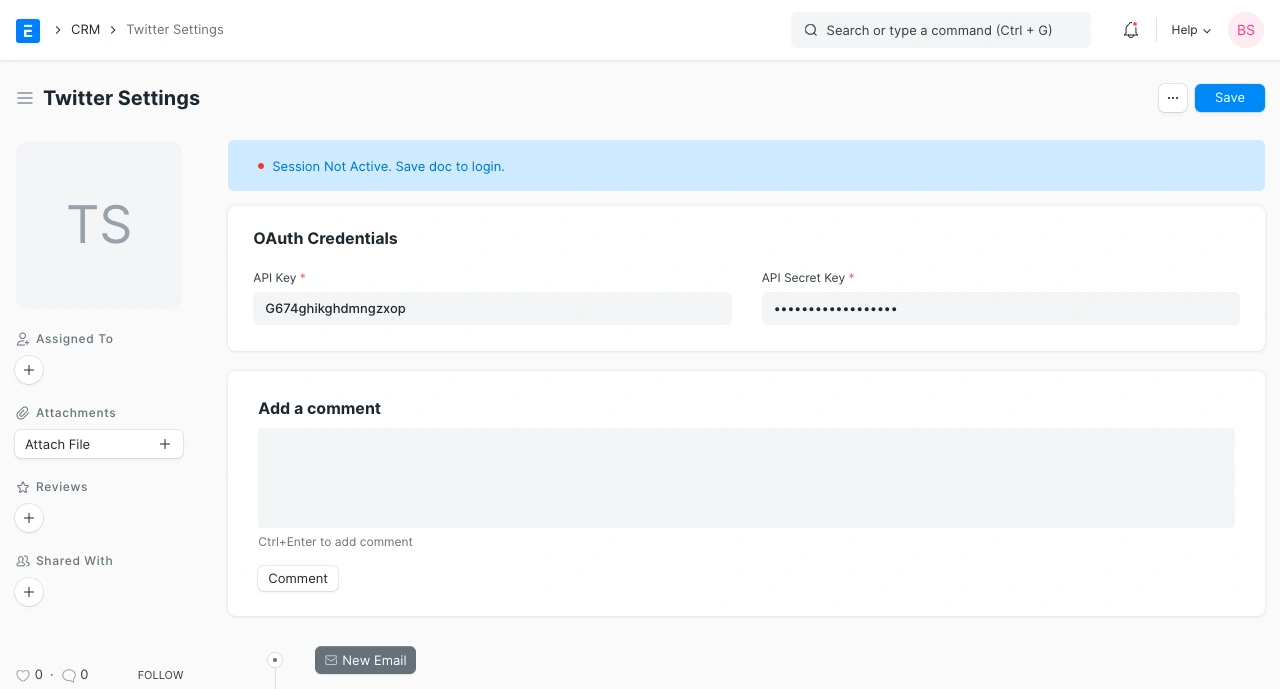 TwitterSettings TwitterSettings