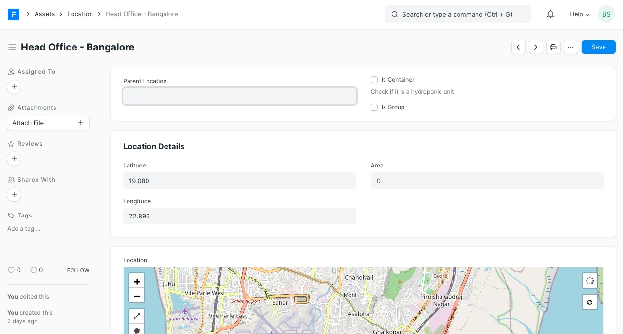 موقع الأصل موقع الأصل