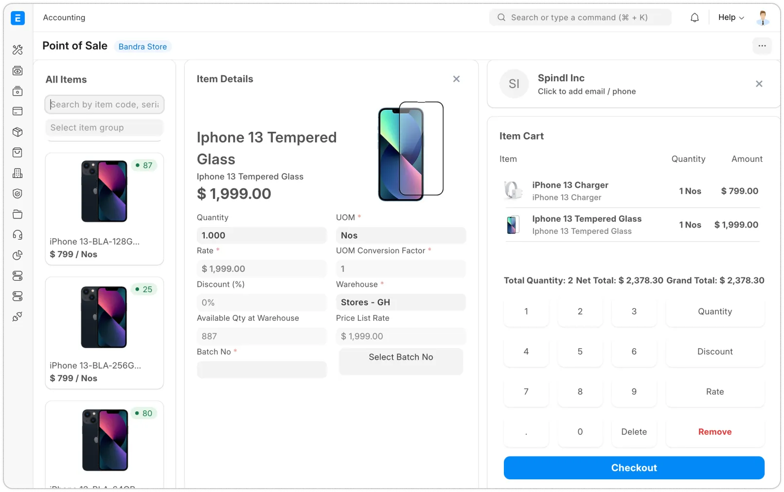 Point Of Sale (Item Details) Point Of Sale (Item Details)
