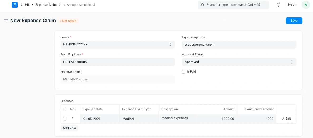 expense claim expense claim