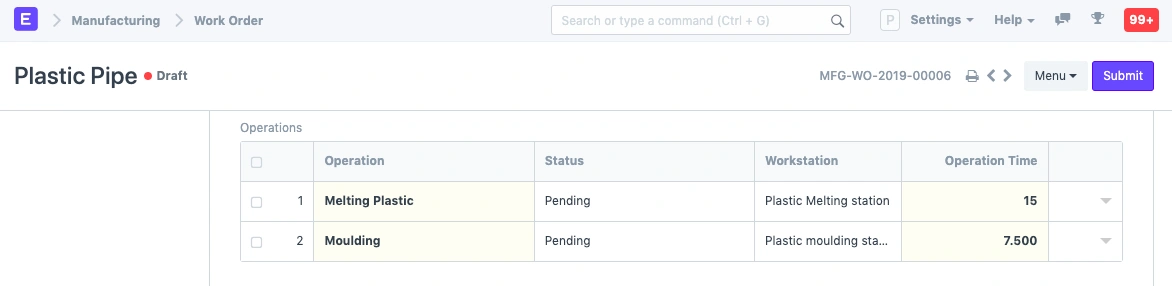 قائمة المكونات