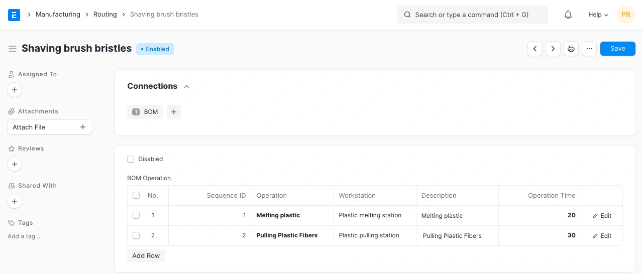 كيفية إنشاء مسار تصنيعي 