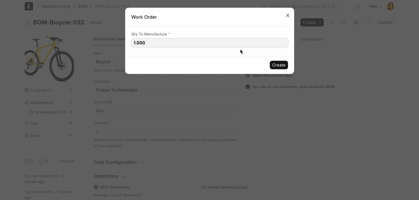 قائمة المكونات (مع العمليات) 