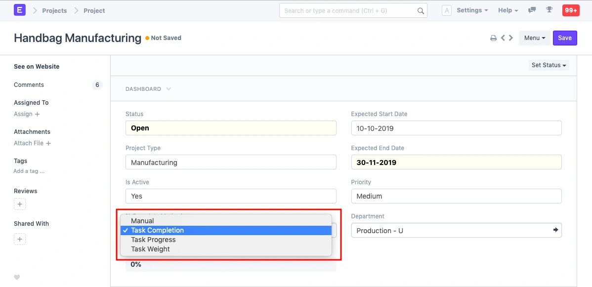 طريقة احتساب الإنجاز 