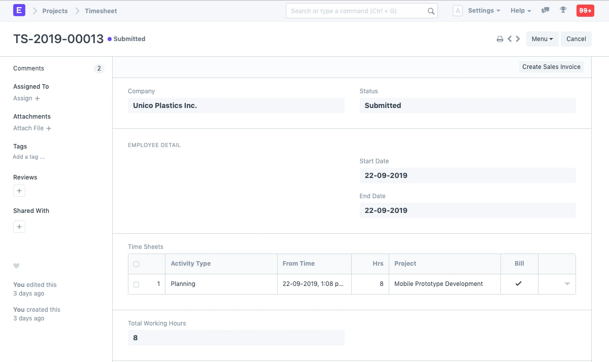 الجدول الزمني