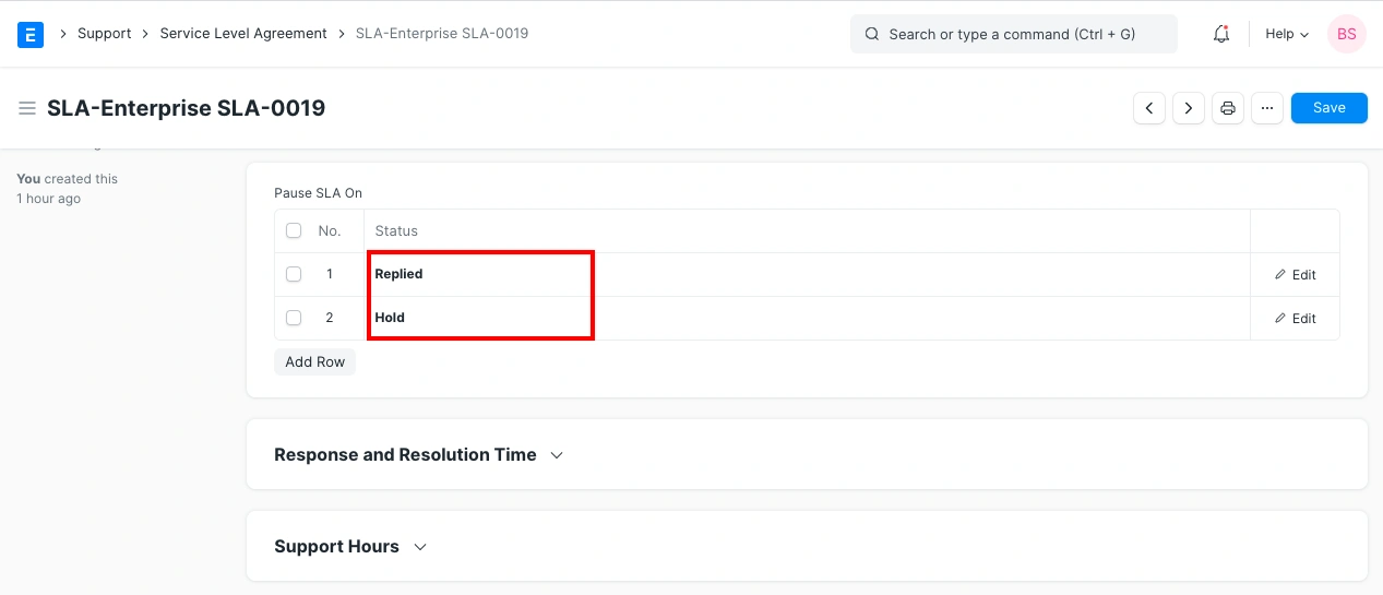    إيقاف مؤقت لاتفاقية مستوى الخدمة 