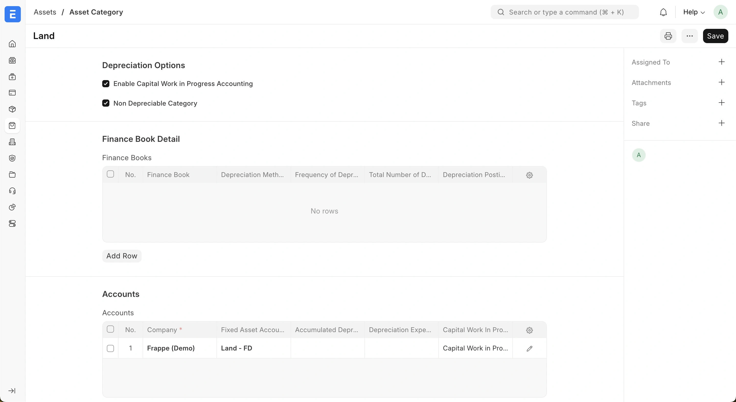 كيفية إنشاء فئة أصل 