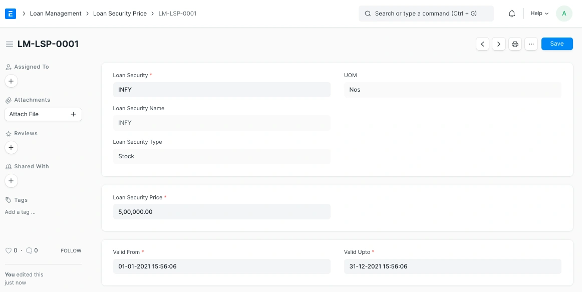 loan security price loan security price