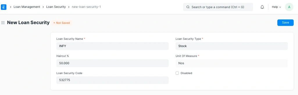 loan security type loan security type