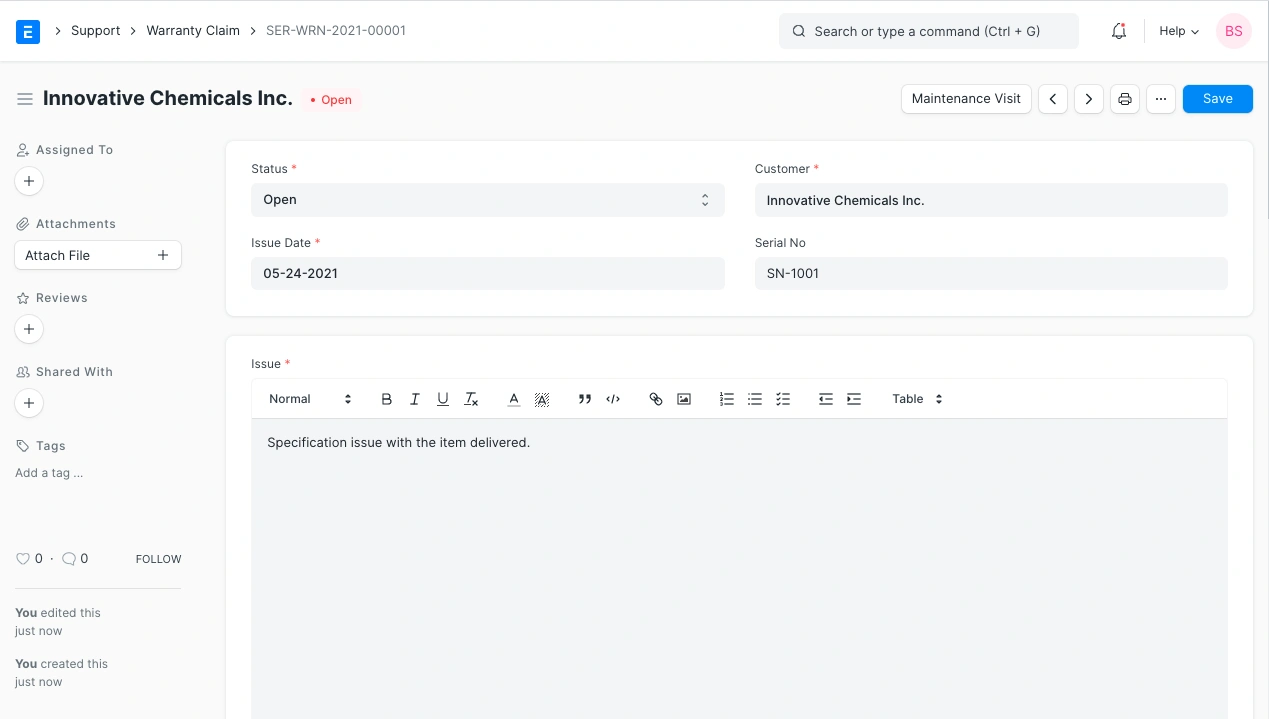 كيفية إنشاء مطالبة ضمان  كيفية إنشاء مطالبة ضمان